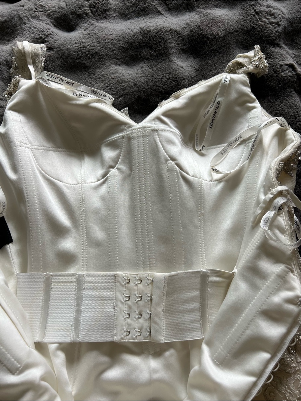 Unbranded White Structured Bustier Wedding Dress Bodice